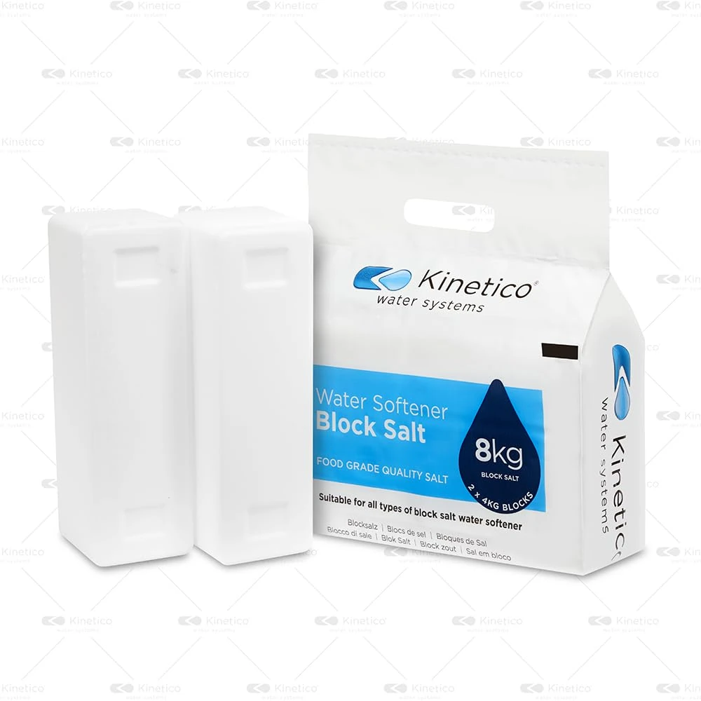KINETICO Block Salt - for Block Salt Water Softeners - 6 bags of 2 blocks of salt each (12 blocks) - Delivers Superior Performance