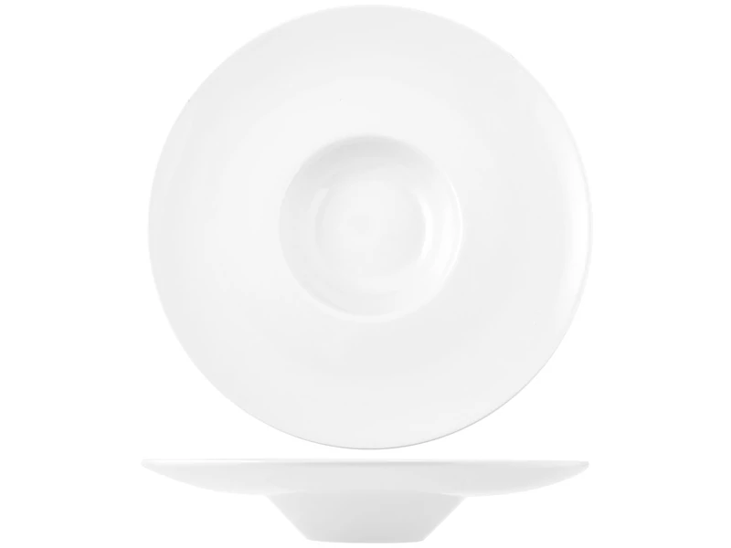 H&H 8720433 Pasta Bowl, Porcelain, White, 33 cm