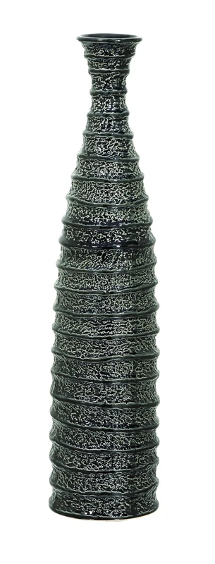 Deco 79 Ceramic Vase-59880, Stoneware, Black, One Size