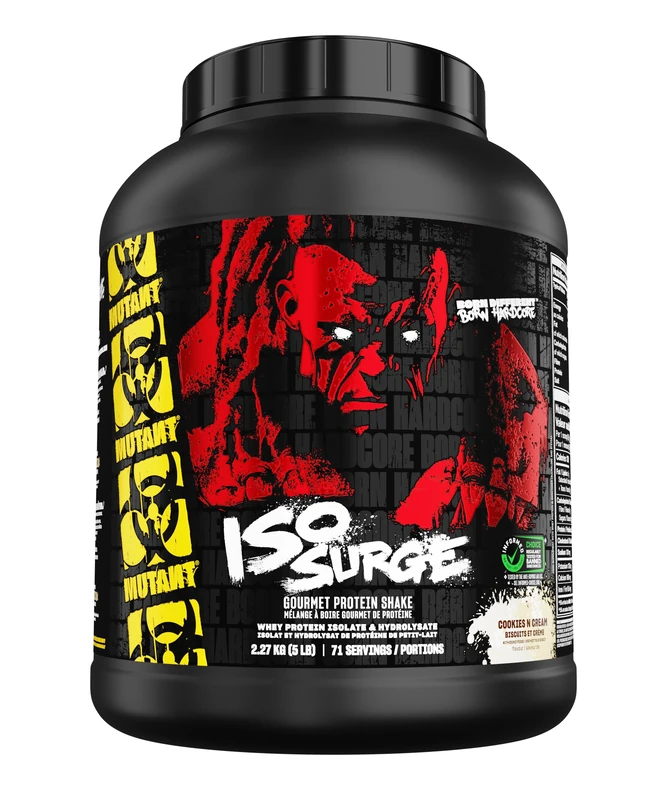MUTANT ISO Surge – Pure whey Protein Isolate Powder, Low carb, Low Fat, Digestive Enzyme Boosted – Cookies N Cream - 2.27 kg