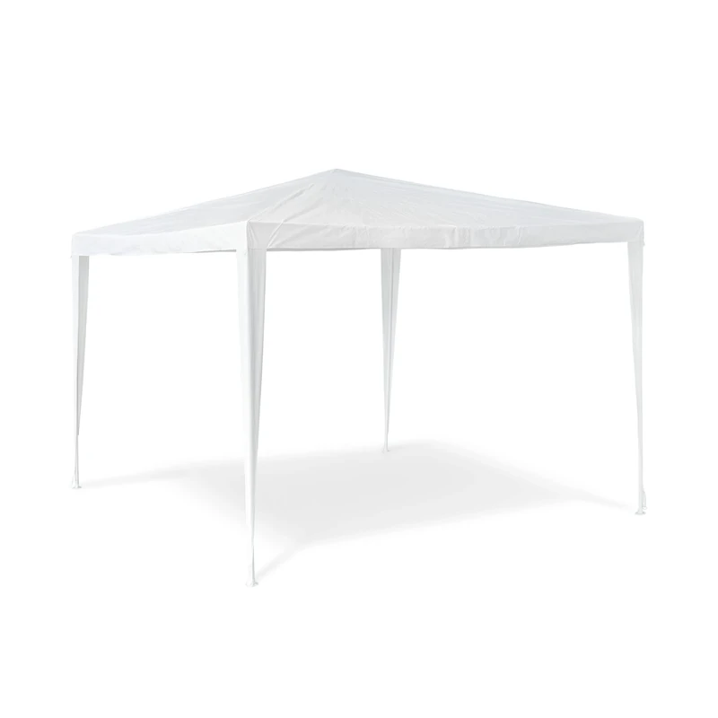 Relaxdays Gazebo Party Tent 2.5 x 3 x 3 m Garden Pavilion Tent Square Marquee Tent with Roof made of 100% PE, Tent for Festivals or Camping, Steel Frame, White