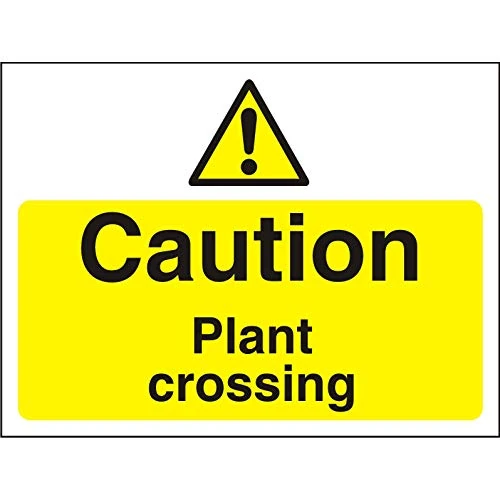 Seco Caution Plant Crossing Sign, 600mm x 450mm - 3mm Foam PVC - Image 1