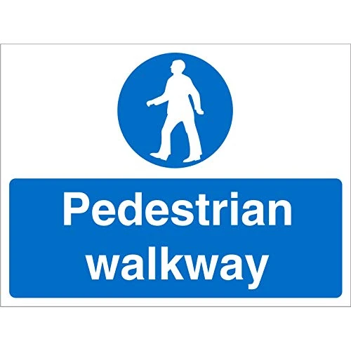 Seco Pedestrian Walkway Sign, 600mm x 450mm - 3mm Foam PVC
