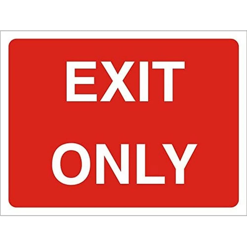 Seco Exit Only Sign, 600mm x 450mm - 3mm Foam PVC
