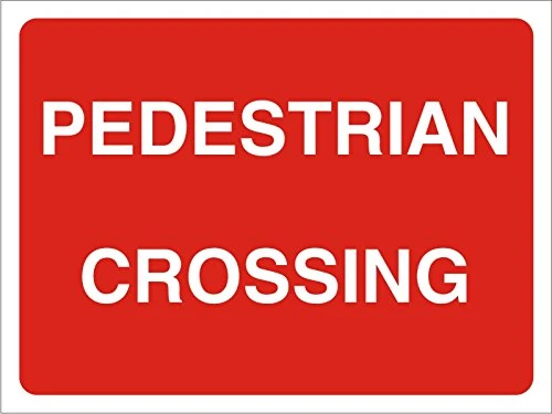 Seco Pedestrian Crossing Sign, 600mm x 450mm - 3mm Foam PVC