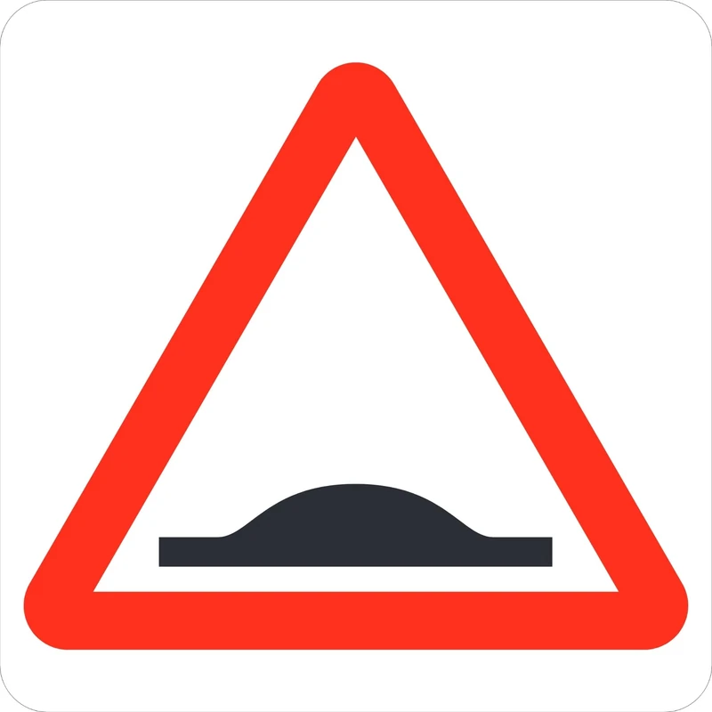 Seco Road Humps Pictogram Traffic Sign, 450mm x 450mm - 3mm Aluminium Composite
