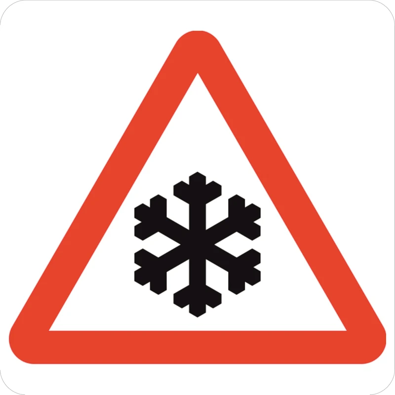 Seco Risk of Ice Traffic Sign, 450mm x 450mm - 3mm Aluminium Composite