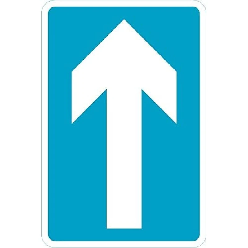 Seco One Way Traffic Pictogram Traffic Sign, 450mm x 450mm - 3mm Aluminium Composite