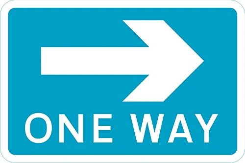 Seco Arrow Pointing Right & One Way Traffic Sign, 450mm x 450mm - 3mm Aluminium Composite