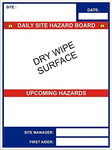 Seco Daily Site Hazard Board Sign, 450mm x 600mm - 3mm Foam PVC