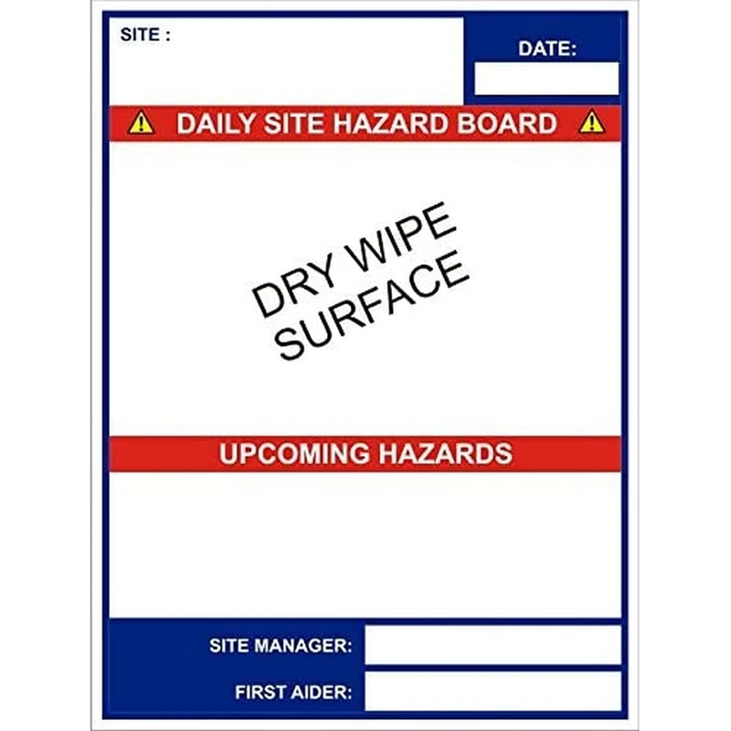 Seco Daily Site Hazard Board Sign, 600mm x 800mm - 3mm Foam PVC