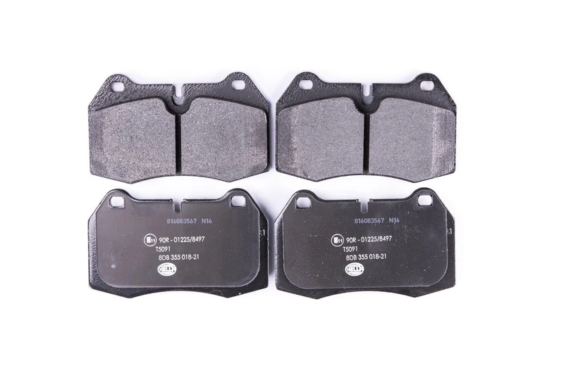 HELLA 8DB 355 018-211 Brake pad set - prepared for wear indicator - T5091 - for e.g. BMW / MASERATI