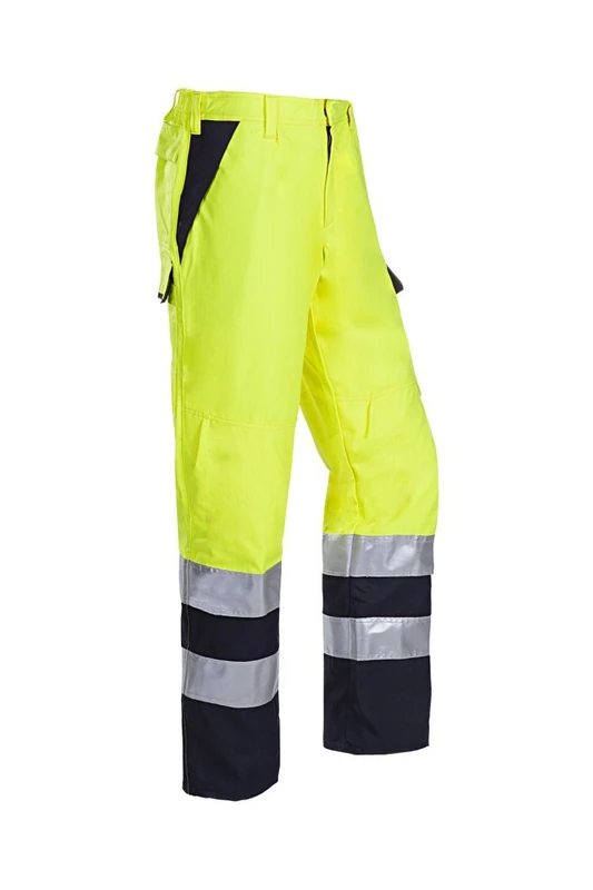 SIOEN 022VN2PF9049I48 Matour Hi-Vis Trousers with ARC Protection, Long 48, Yellow/Navy