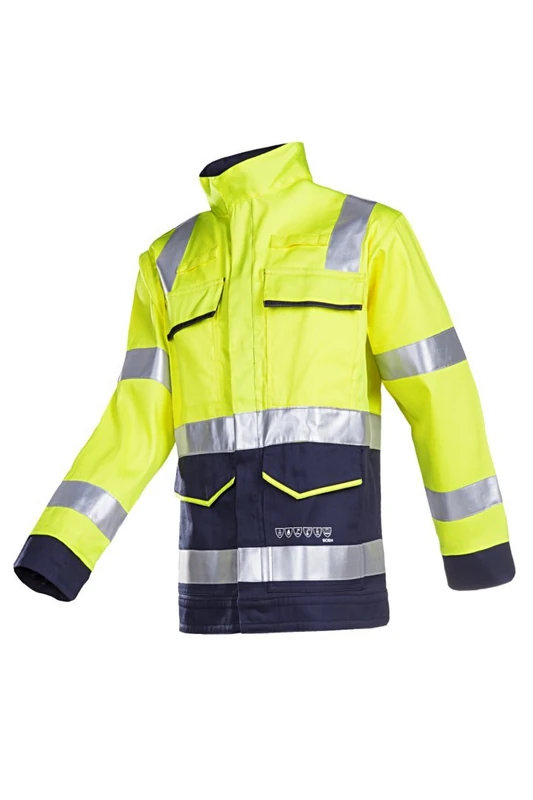 SIOEN 010VA2PFA049046 Millau Hi-Vis Jacket with ARC Protection, EUR 46, Yellow/Navy