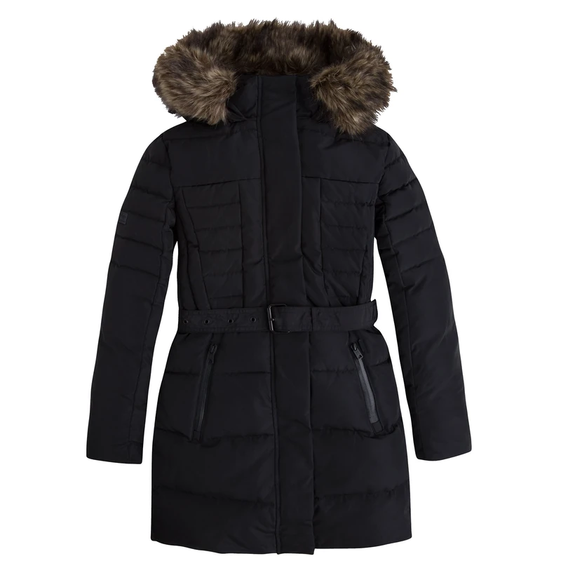 Pepe Jeans Women's Betsy Coat, Black, 44 (Manufacturer size: X-Large)