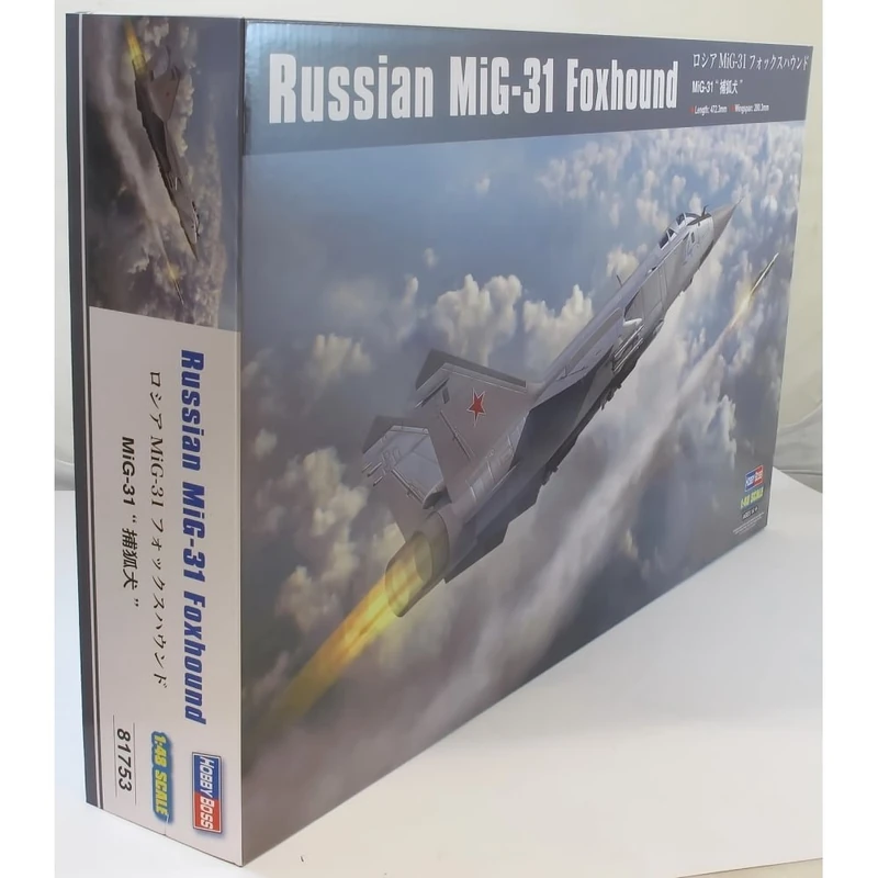 Hobbyboss 81753 "Russian MiG-31 Foxhound Plastic Model Kit, 1:48 Scale