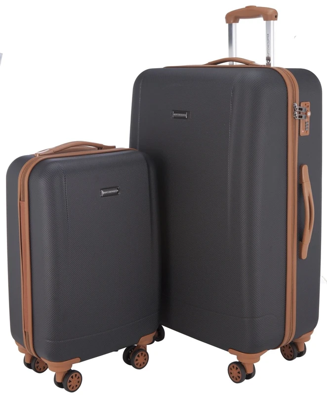 Hauptstadtkoffer - Wannsee - Set of 2 Hard-side Luggages Trolley Hardside Suitcase 4 Wheel Spinner, TSA Lock, (S/L), Black