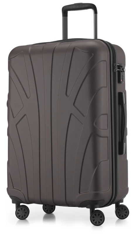 Suitline Hardshell Suitcase, Travel Luggage, TSA, 66 cm, Approx. 58 liters, 100% ABS mat, Titan
