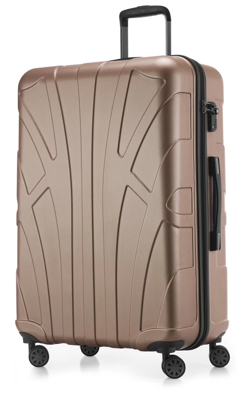 Suitline - Hardshell Suitcase, Travel Luggage, TSA, 76 cm, Approx. 96 liters, 100% ABS mat, Gold - Image 1