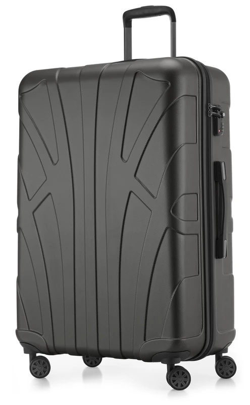 Suitline - Hardshell Suitcase, Travel Luggage, TSA, 76 cm, Approx. 96 liters, 100% ABS mat, Graphite