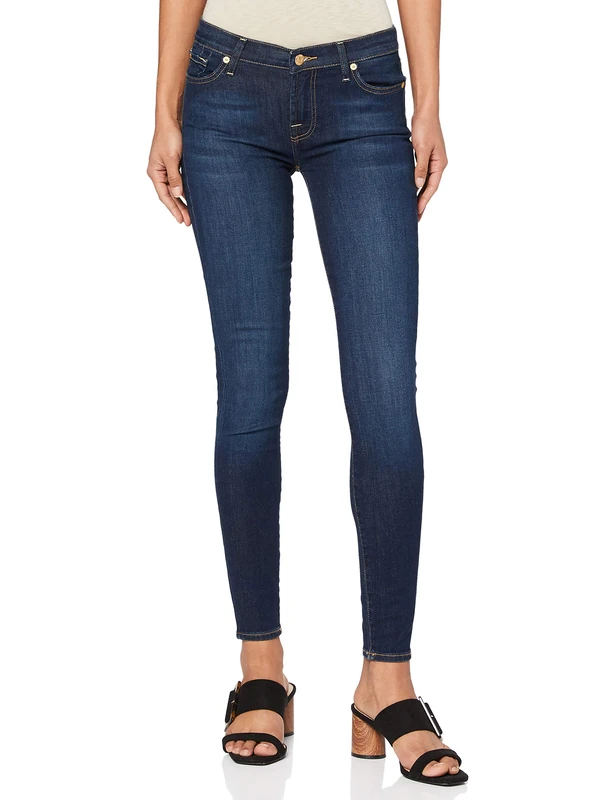 7 For All Mankind Women's the Skinny Jeans, Blue (Bair Rinsed Indigo 0HA), W24/L30 (Manufacturer size: 24)
