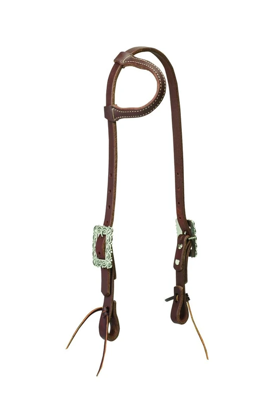 Weaver Leather Working Tack Sliding Ear Headstall, Scalloped Hardware