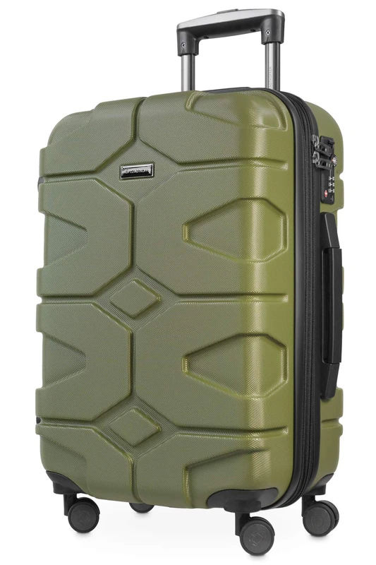 Hauptstadtkoffer X-Kölln - Hand Luggage Hard Shell Expandable Cabin Trolley TSA Lock, 55 cm, 50 Liter, Olive Green