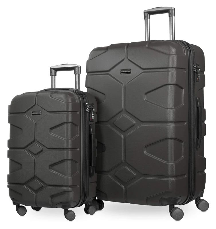 Hauptstadtkoffer - X-Kölln - Set of 2 Hard-side Luggages Trolley Expandable Suitcase 4 Wheel Spinner, TSA Lock, (S/L), Graphite