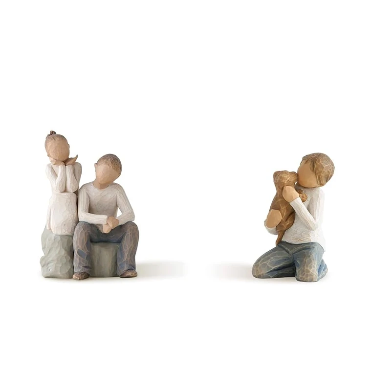Willow Tree Sister & 2 Brothers Figurine Set