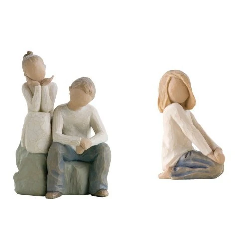 Willow Tree 2 Sisters & A Brother Figurine Set