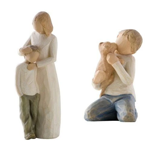 Willow Tree Mother with 2 Sons Figurine Set