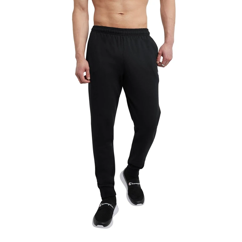 Champion Men's Powerblend Retro Fleece Jogger Pants - Black