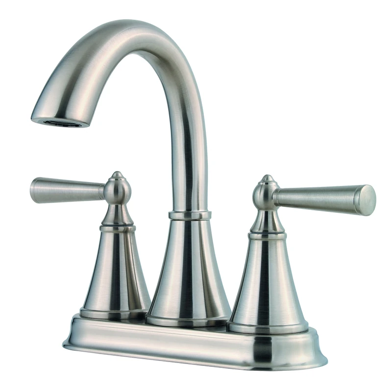 PFISTER LG48GL0K LG48-GL0K Saxton 2-Handle 4" Centerset Bathroom Faucet in Brushed Nickel, 1.2gpm, 4 Inch - Image 1