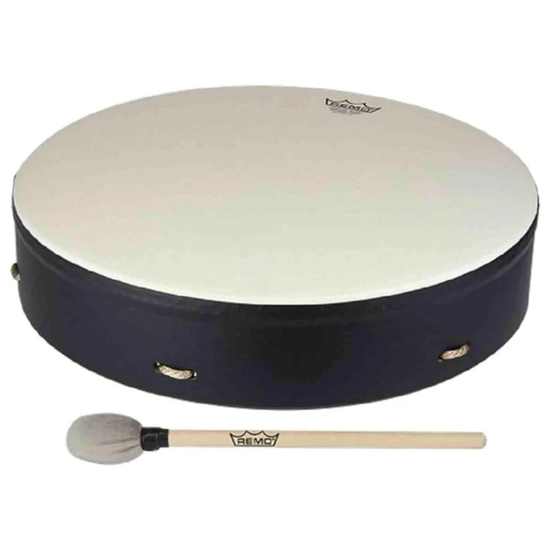 Remo Buffalo Drum Comfort Sound Technology 18" CST Fell E1-0318-71-CST mit Schlägel