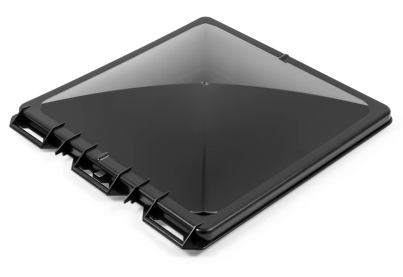 Camco Camper/RV Vent Cover | Features a Reinforced Center Bar & Crafted of Durable Polymer with Galvanized Hardware | Fits 14-Inch x 14-Inch RV Roof Vents (40173) - Image 1