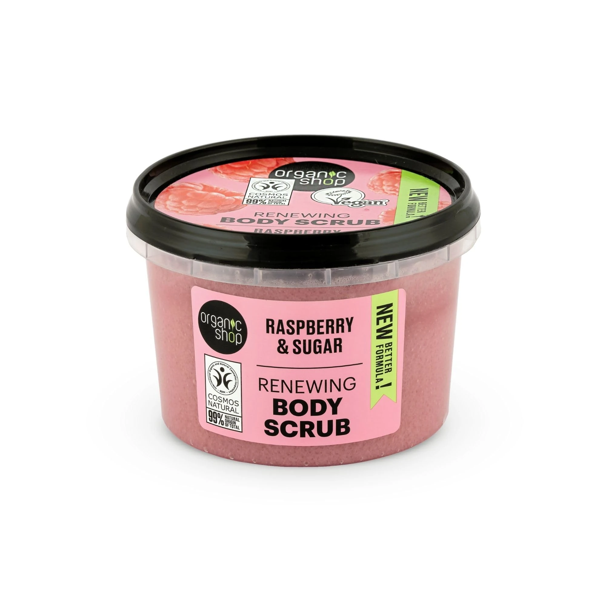 Organic Shop 250ml Body Scrub Renewing Raspberry & Sugar