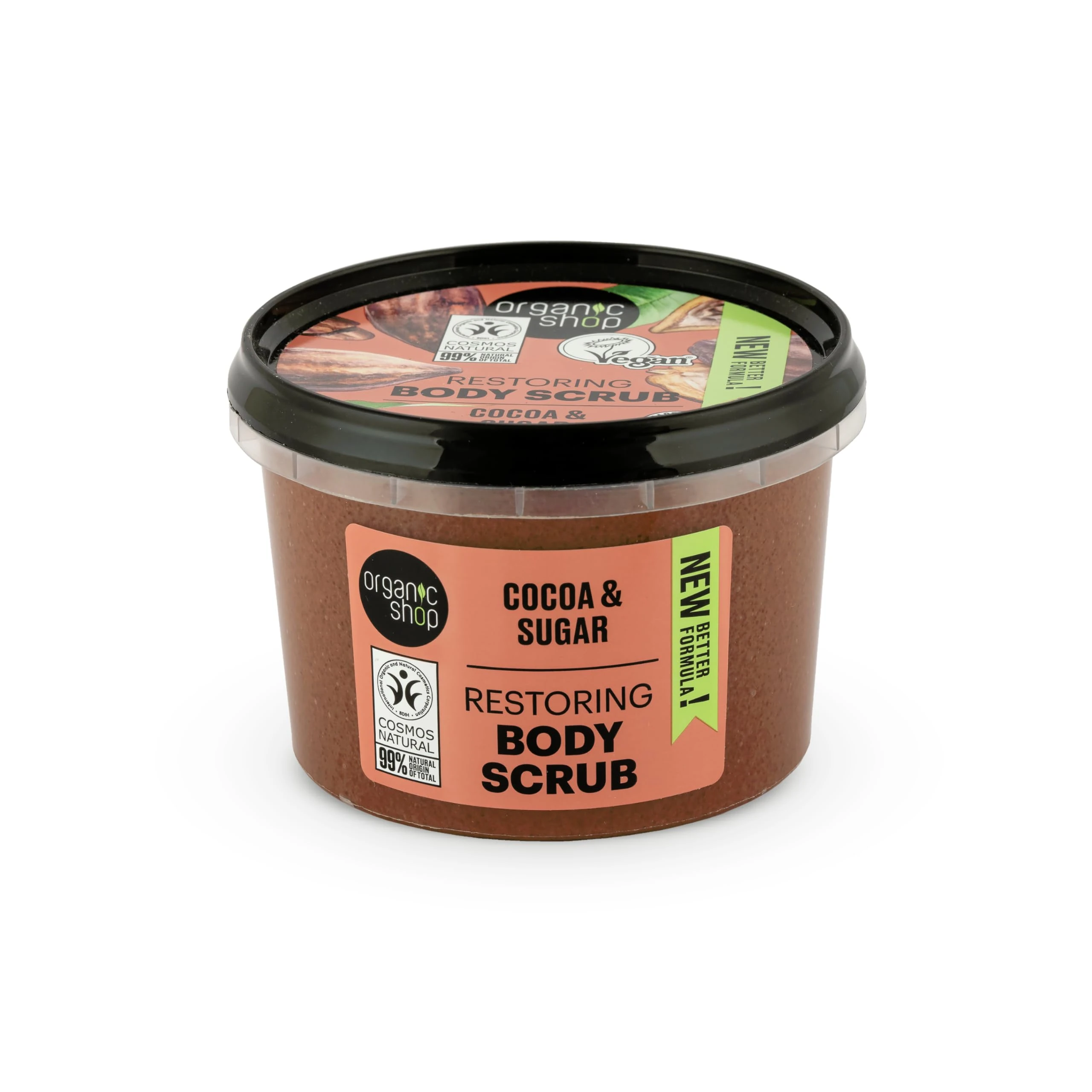 Organic Shop 250ml Body Scrub Restoring Cocoa & Sugar
