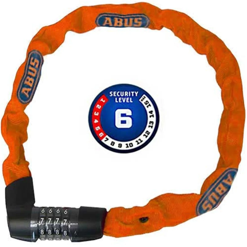 ABUS chain lock Tresor 1385/75 - combination lock made of hardened steel - 6 mm thick square chain - security level 6