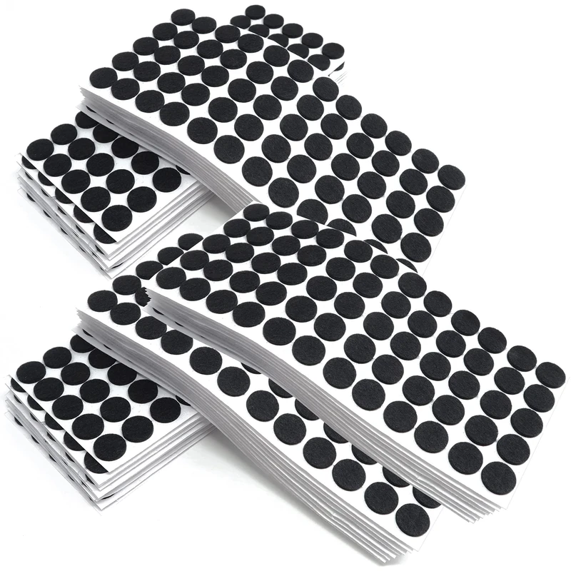 Adsamm® / 3000 x self-adhesive felt pads/Black/ø 0.79'' (ø 20 mm) / round / 0.138'' / 3.5 mm thick stick-on furniture felt glides/Furniture & Chair Glides