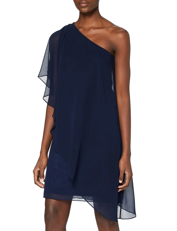 Swing Women's Flowing One-Shoulder Chiffon Dress (Blouse),,(Manufacturer size 36)