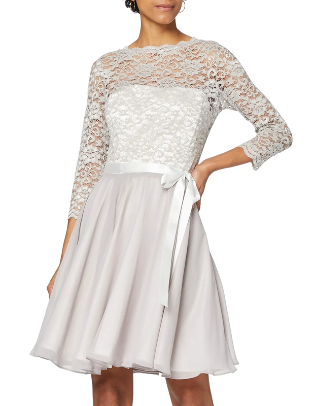 Swing Women's Fiona Dress, Multicoloured (greywhite/silWomen's Fiona Dresser), 34