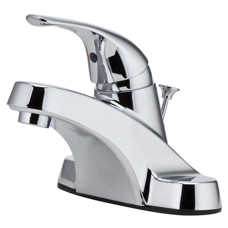 Pfister LG1427000 LG142-7000 Pfirst Series Single Control 4" Centerset Bathroom Faucet in Polished Chrome, 1.2gpm