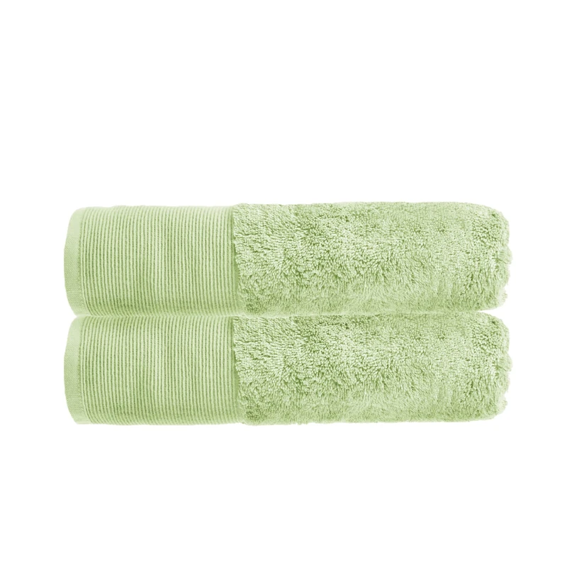 Allure Bamboo Bath Towels, Pack of 2, 70 x 130cm, Hypo-Allergenic, Anti-Bacterial for Bathroom (Sage Green)