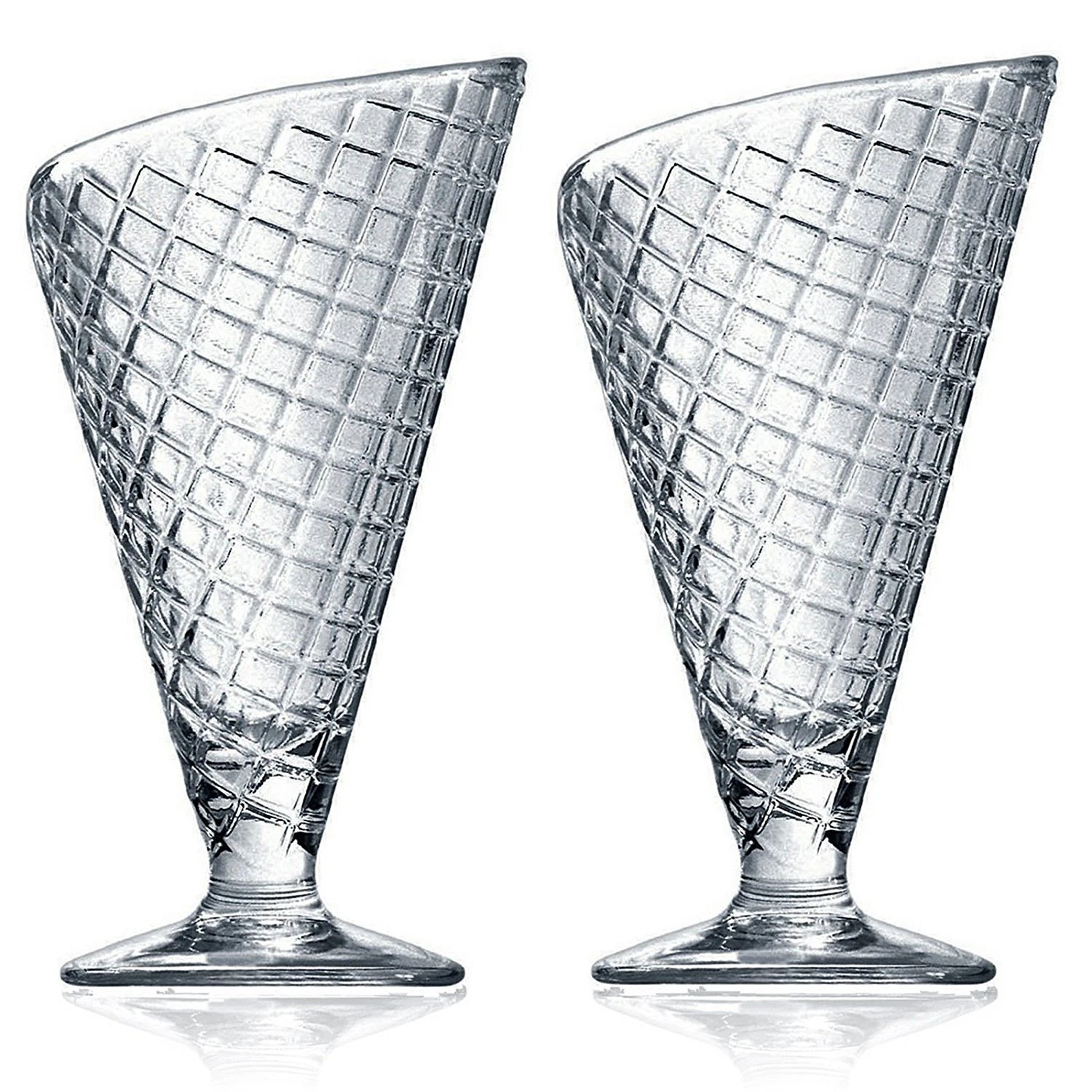 Bormioli Rocco Gelato Sundae Fruit Cream Dessert Ice Glassware Bowl Cone Shaped Glasses,27 centiliters