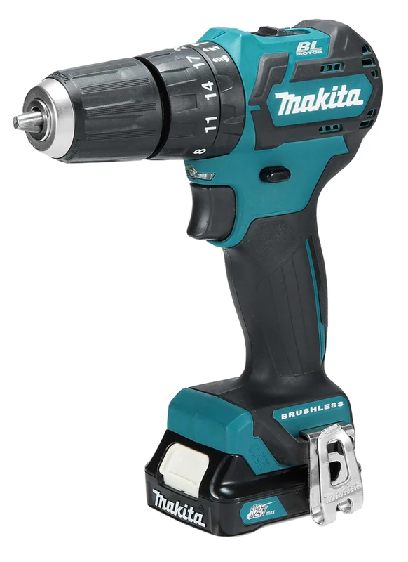 Makita HP332DSAJ 12V Max Li-ion CXT Brushless Combi Drill Complete with 2 x 2.0 Ah Li-Ion Batteries and Charger Supplied in A Makpac Case