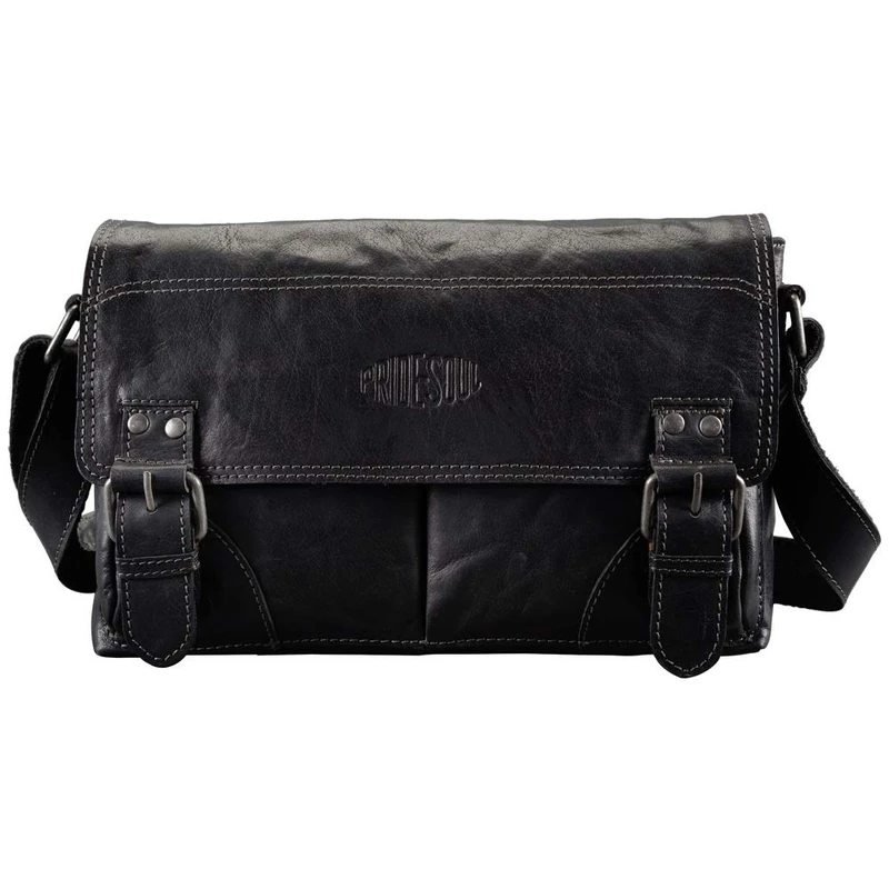 Pride and Soul Queen's Sensation 47501 Shoulder Bag, Women's Handbag with Adjustable Shoulder Strap, Genuine Leather Bag, Everyday Bag with Mobile Phone Pocket, Black, Approx. 20 x 30 x 7 cm - Image 1