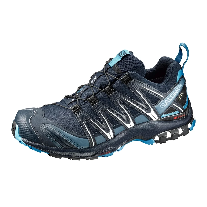 Salomon XA Pro 3D Gore-Tex Waterproof Men's Trail Running and Walking Shoes, Stability, Grip, Waterproof and Long-Lasting Protection, Navy Blazer, 11