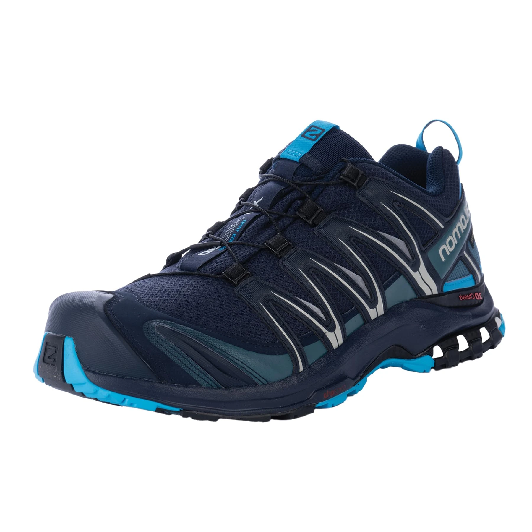 Salomon XA Pro 3D Gore-Tex Waterproof Men's Trail Running and Walking Shoes, Stability, Grip, Waterproof and Long-Lasting Protection, Navy Blazer, 12.5