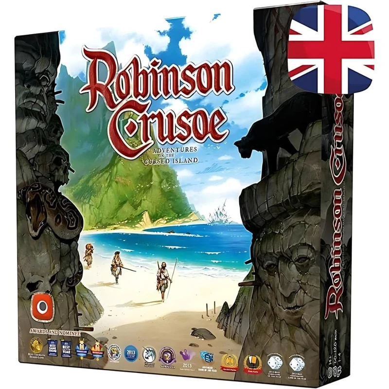 Portal Games, Robinson Crusoe: Adventures on The Cursed Island, Board Game, 1 to 4 Players, Ages 14+, 60 to 120 Minute Playing Time