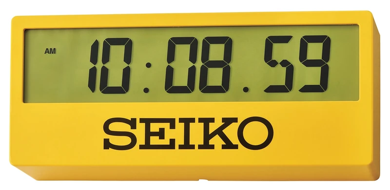 Seiko QHL073Y Digital Watch - Yellow Rectangular Case